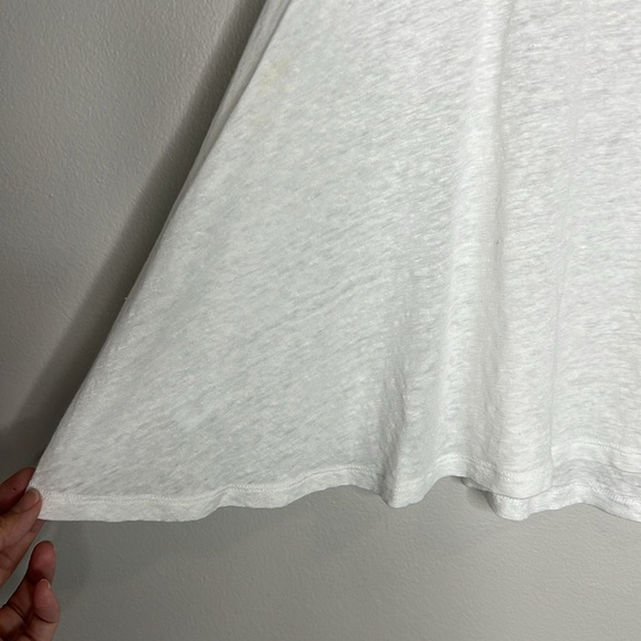 LOU & GREY White Linen Swing Hem Tank size Medium - Picture 4 of 11